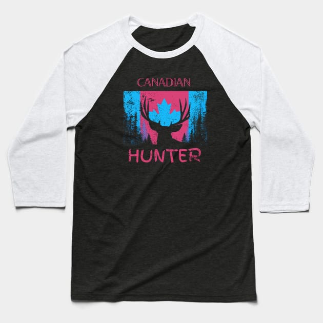 Canadian Deer Hunter Baseball T-Shirt by Shop Tee Depot